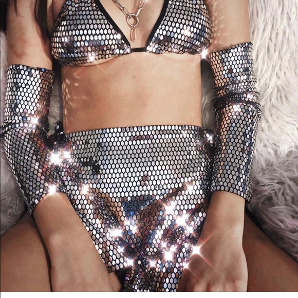 shop b glittz Dresses & Skirts - Shopbglittz techno party bottom skirt only